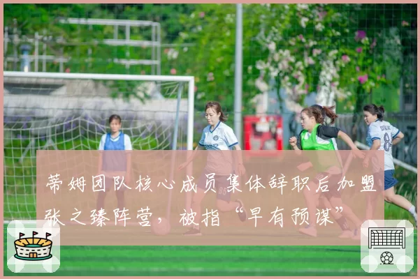 蒂姆团队核心成员集体辞职后加盟张之臻阵营，被指“早有预谋”